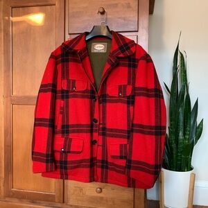 Vintage Wool Jacket - Carters Made in New England - Buffalo Check